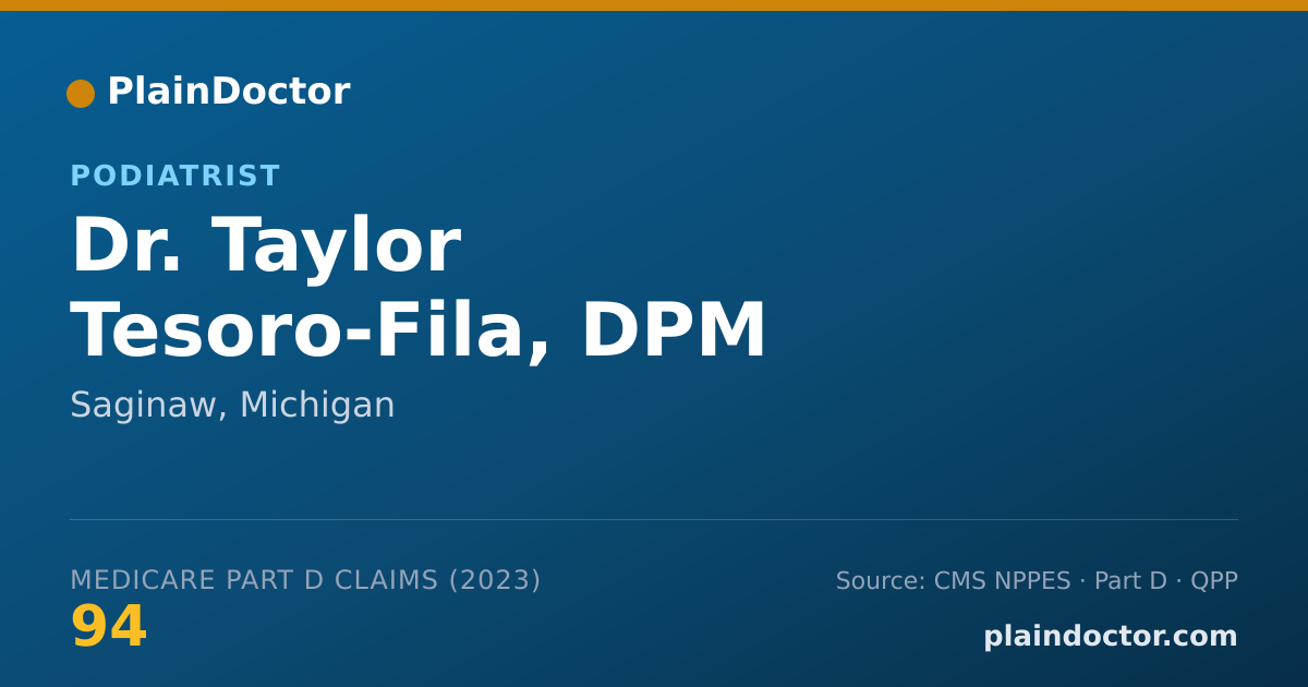 Shareable card for Taylor Tesoro-Fila, DPM - Podiatrist, Saginaw, MI