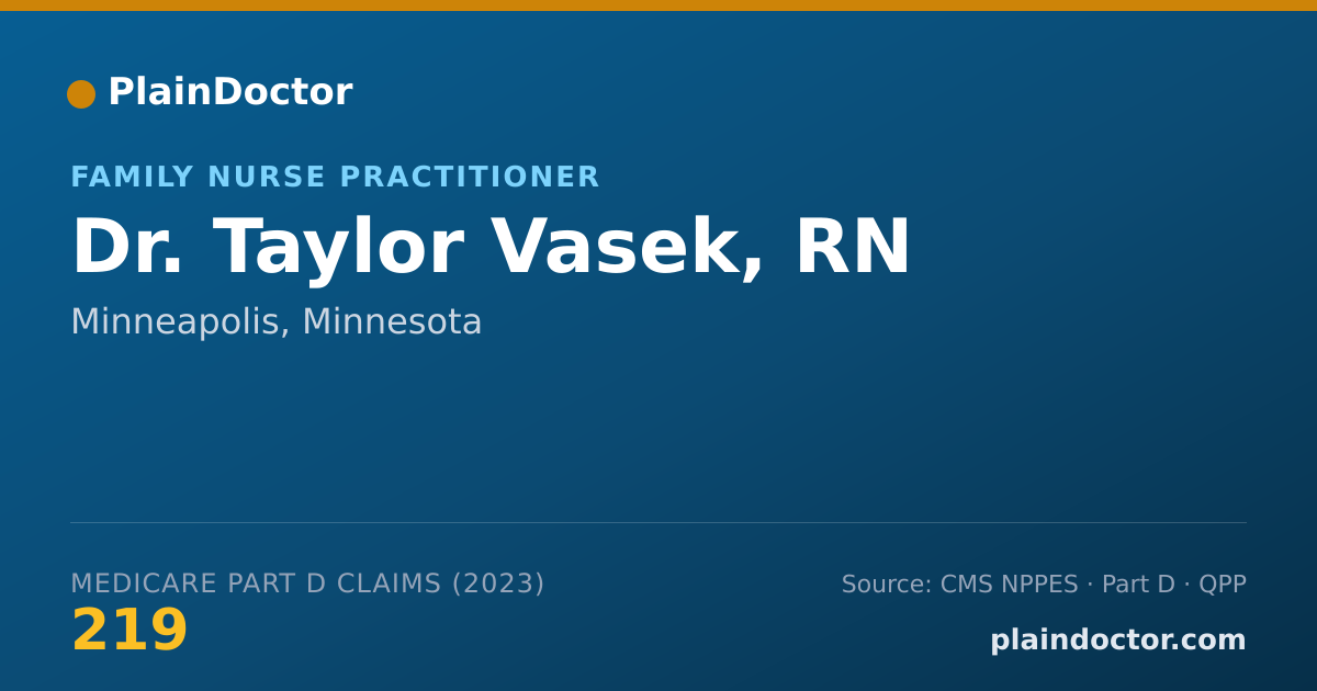 Shareable card for Taylor Vasek, RN - Family Nurse Practitioner, Minneapolis, MN