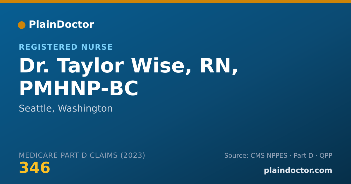 Shareable card for Taylor Wise, RN, PMHNP-BC - Registered Nurse, Seattle, WA