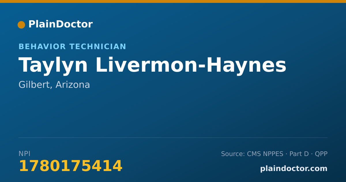 Shareable card for Taylyn Livermon-Haynes - Behavior Technician, Gilbert, AZ