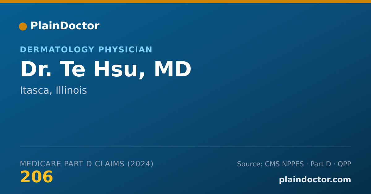 Shareable card for Te Hsu, MD - Dermatology Physician, Itasca, IL