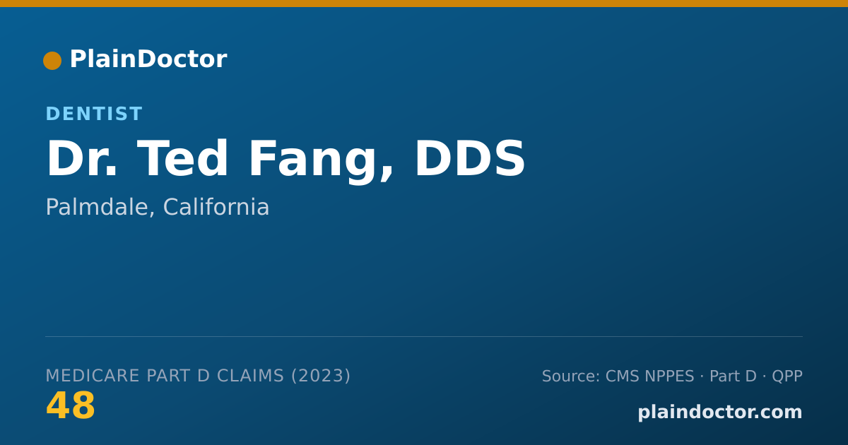 Shareable card for Ted Fang, DDS - Dentist, Palmdale, CA