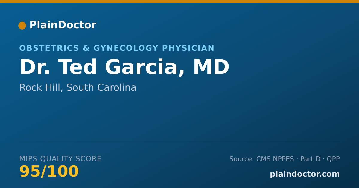 Shareable card for Ted Garcia, MD - Obstetrics & Gynecology Physician, Rock Hill, SC