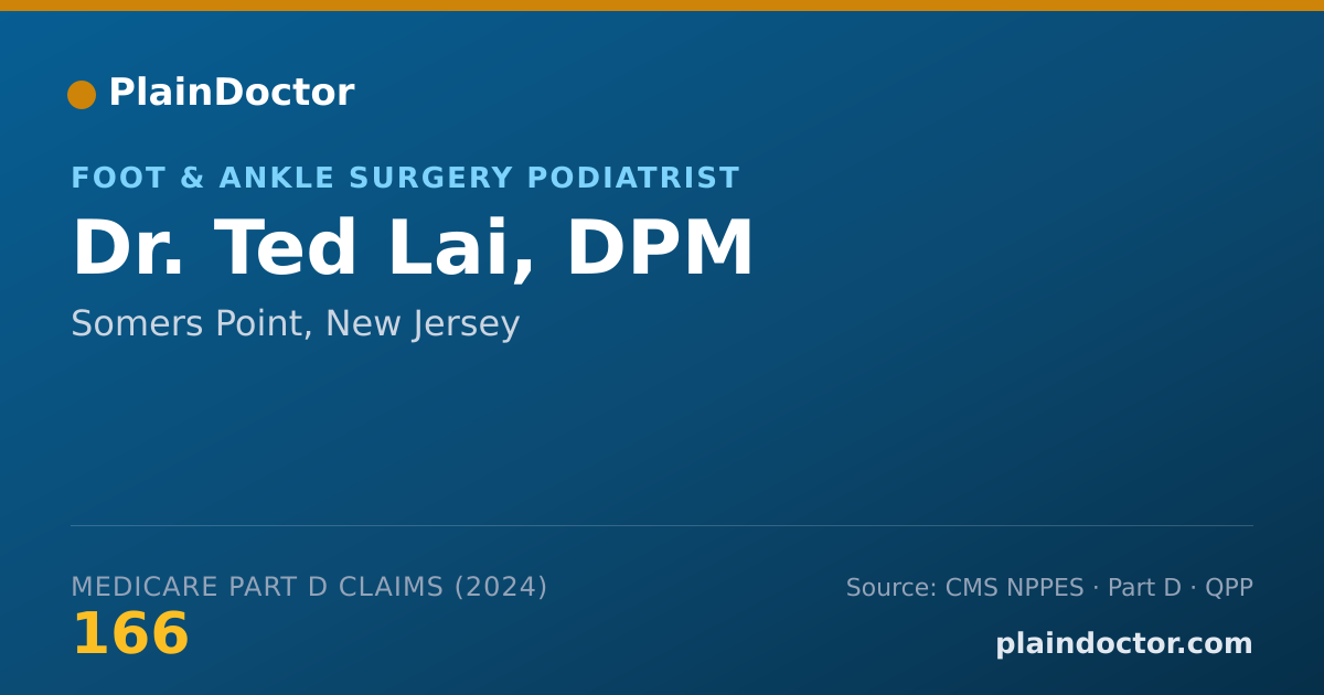Shareable card for Ted Lai, DPM - Foot & Ankle Surgery Podiatrist, Somers Point, NJ