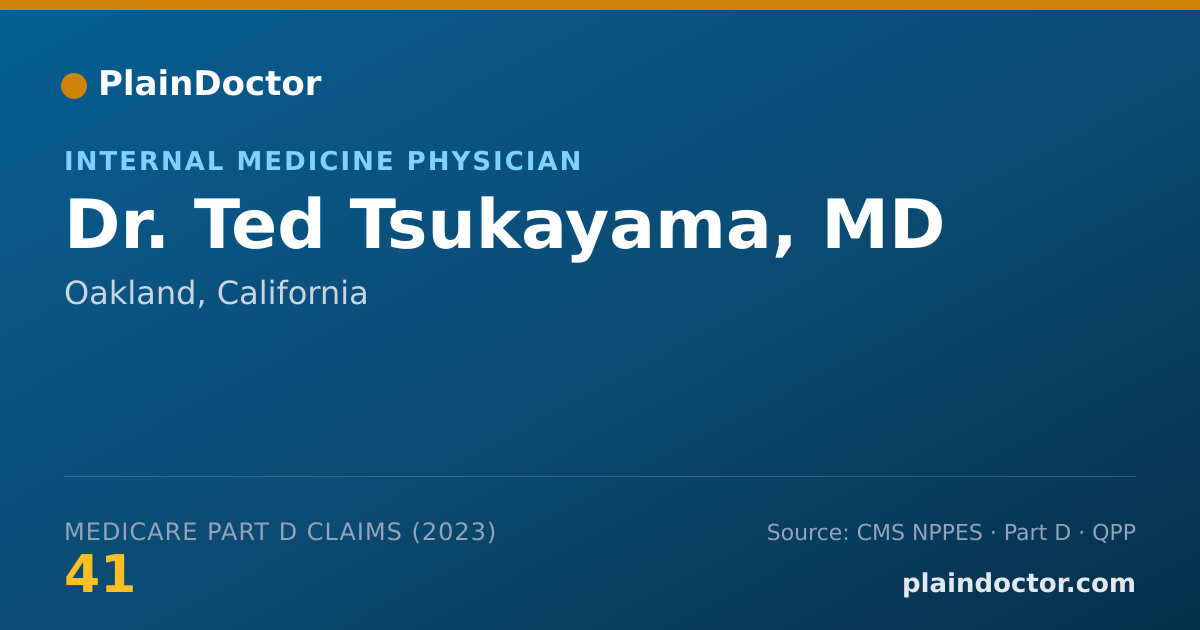 Shareable card for Ted Tsukayama, MD - Internal Medicine Physician, Oakland, CA
