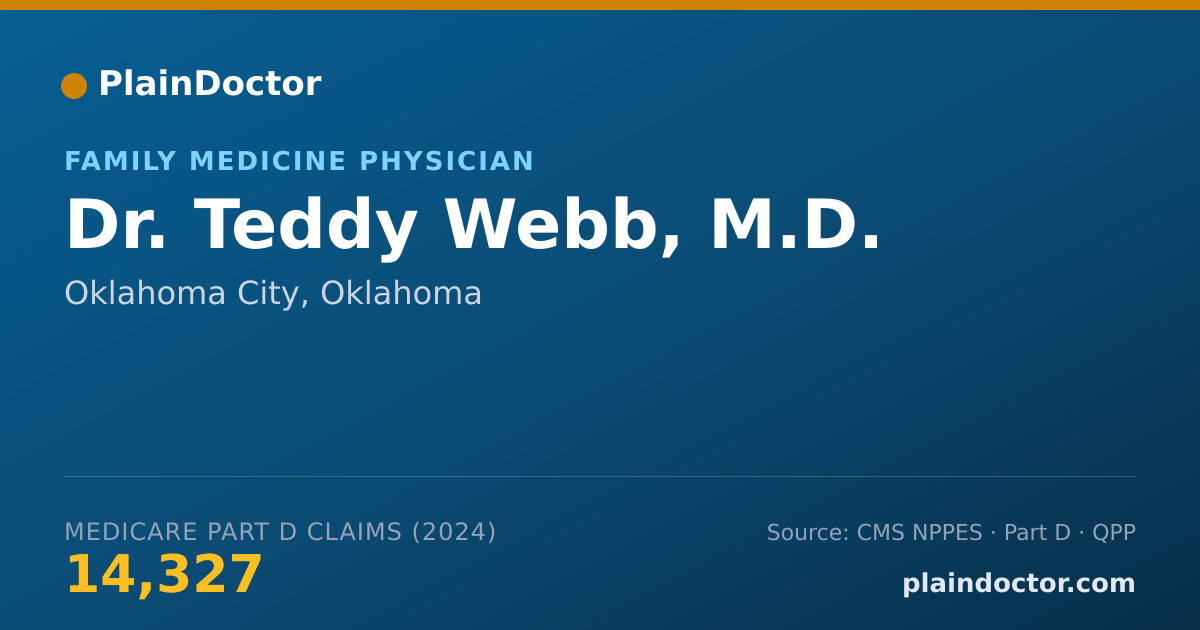 Shareable card for Teddy Webb, M.D. - Family Medicine Physician, Oklahoma City, OK