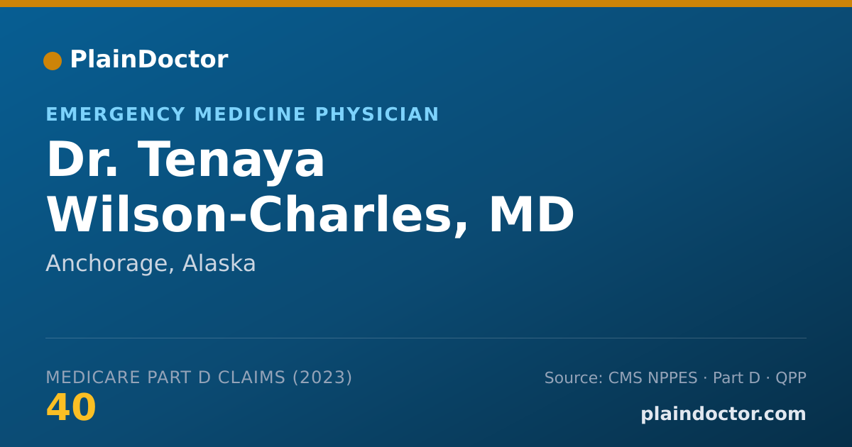 Shareable card for Tenaya Wilson-Charles, MD - Emergency Medicine Physician, Anchorage, AK