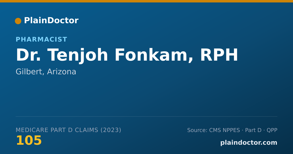 Shareable card for Tenjoh Fonkam, RPH - Pharmacist, Gilbert, AZ