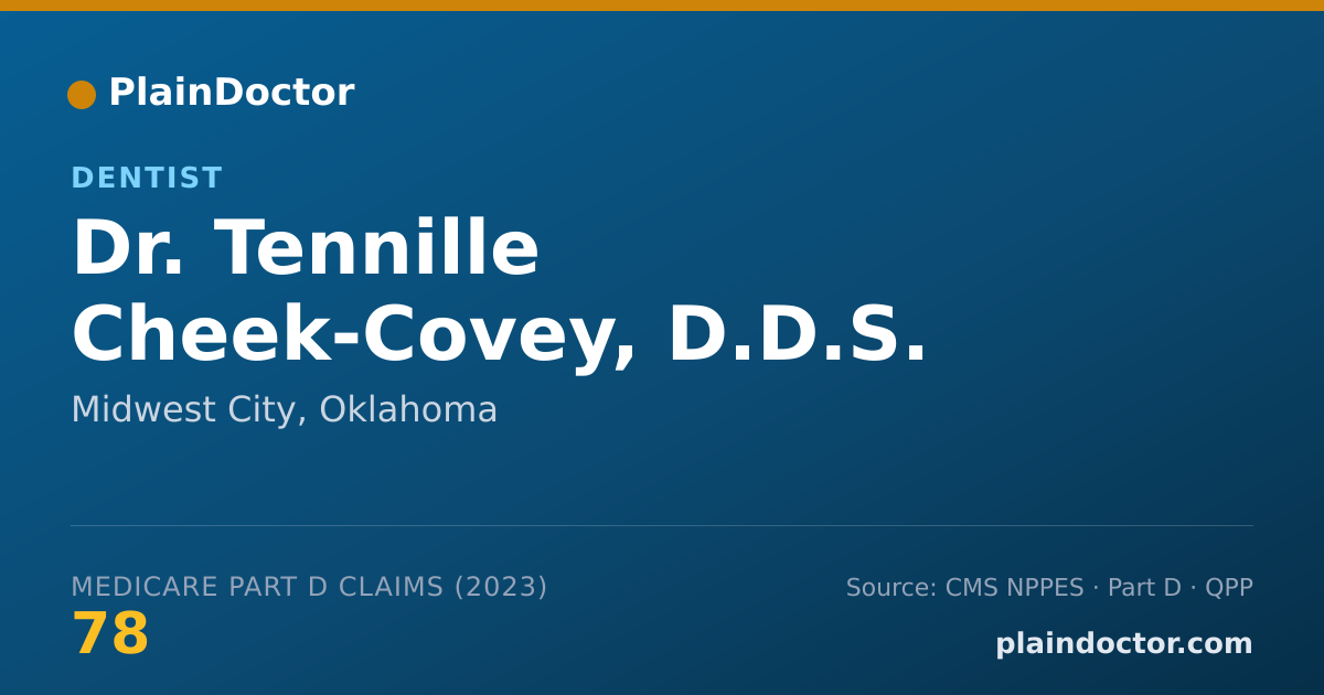 Shareable card for Tennille Cheek-Covey, D.D.S. - Dentist, Midwest City, OK