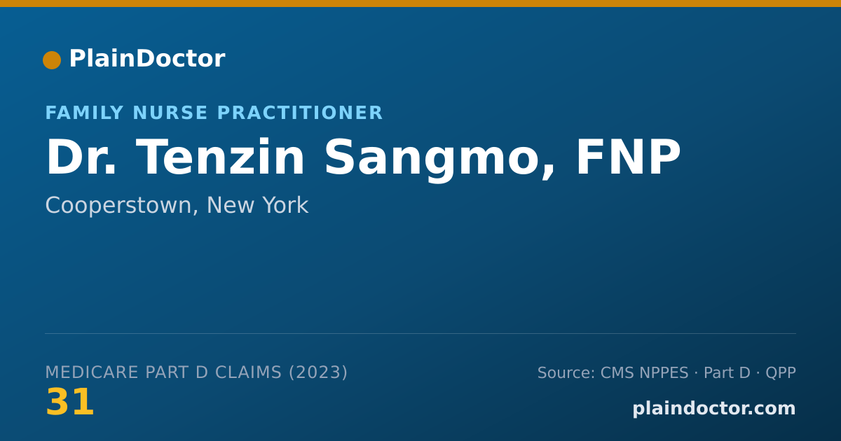 Shareable card for Tenzin Sangmo, FNP - Family Nurse Practitioner, Cooperstown, NY