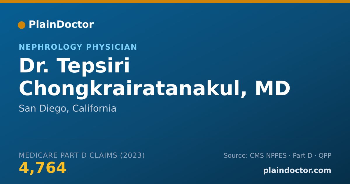 Shareable card for Tepsiri Chongkrairatanakul, MD - Nephrology Physician, San Diego, CA
