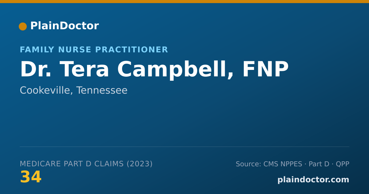 Shareable card for Tera Campbell, FNP - Family Nurse Practitioner, Cookeville, TN