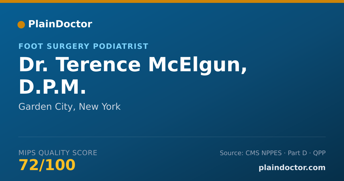 Shareable card for Terence McElgun, D.P.M. - Foot Surgery Podiatrist, Garden City, NY