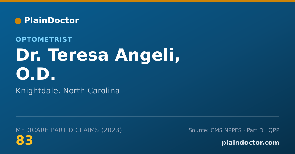 Shareable card for Teresa Angeli, O.D. - Optometrist, Knightdale, NC