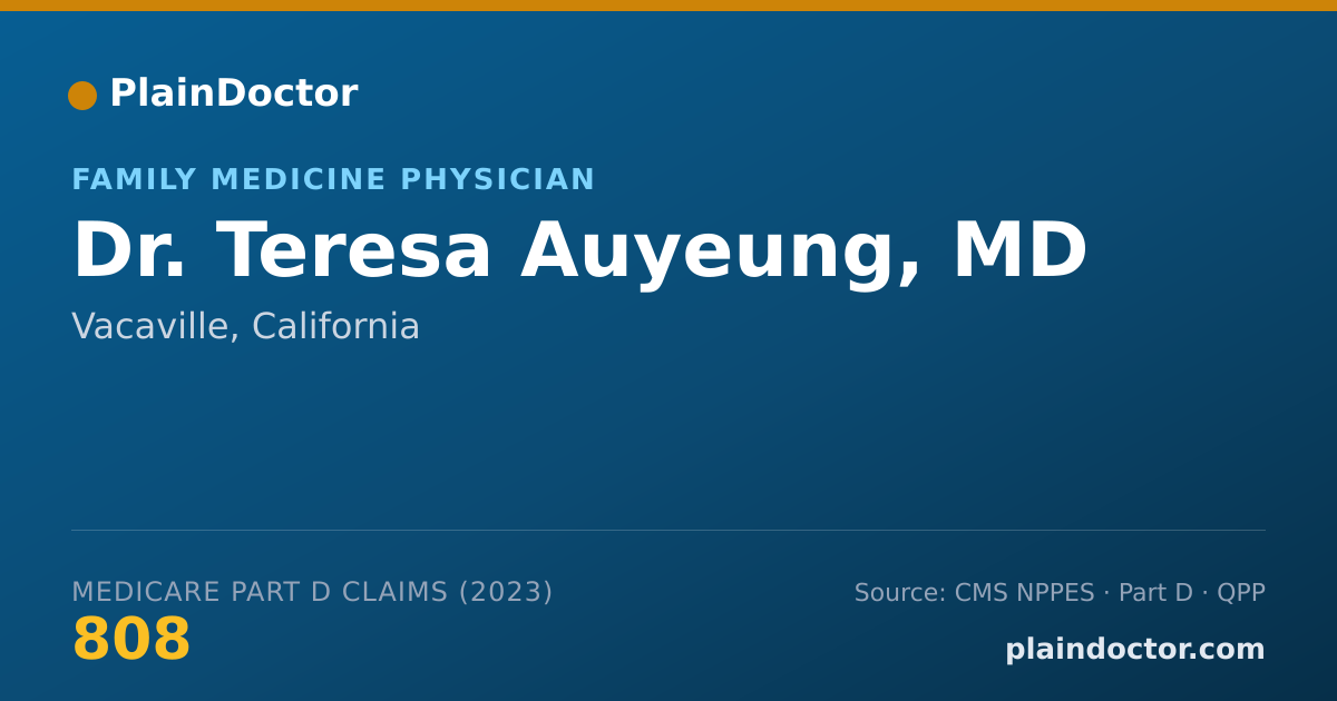 Shareable card for Teresa Auyeung, MD - Family Medicine Physician, Vacaville, CA