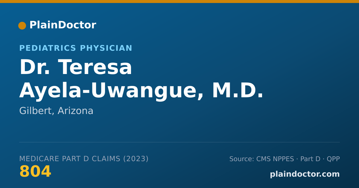 Shareable card for Teresa Ayela-Uwangue, M.D. - Pediatrics Physician, Gilbert, AZ