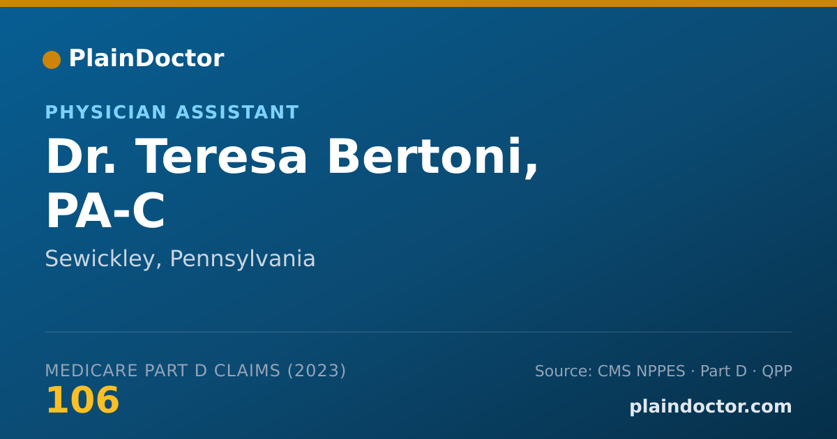 Shareable card for Teresa Bertoni, PA-C - Physician Assistant, Sewickley, PA