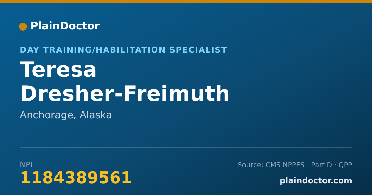 Shareable card for Teresa Dresher-Freimuth - Day Training/Habilitation Specialist, Anchorage, AK