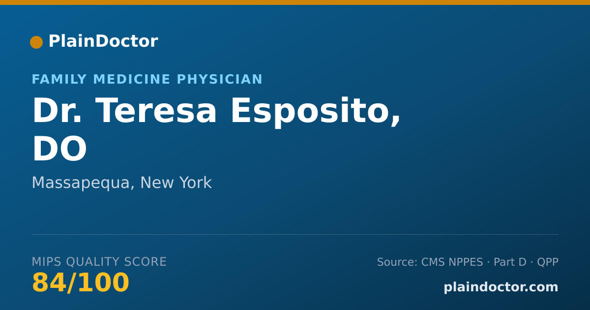 Shareable card for Teresa Esposito, DO - Family Medicine Physician, Massapequa, NY