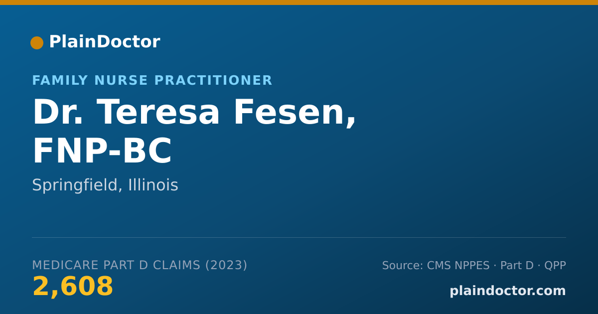 Shareable card for Teresa Fesen, FNP-BC - Family Nurse Practitioner, Springfield, IL