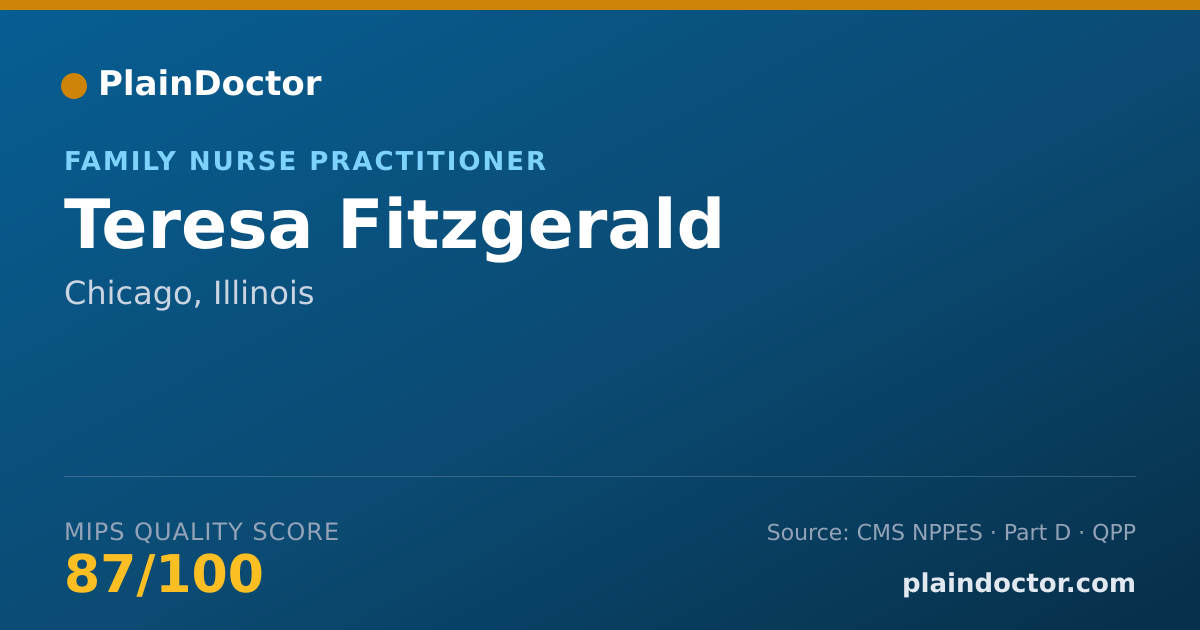 Shareable card for Teresa Fitzgerald - Family Nurse Practitioner, Chicago, IL