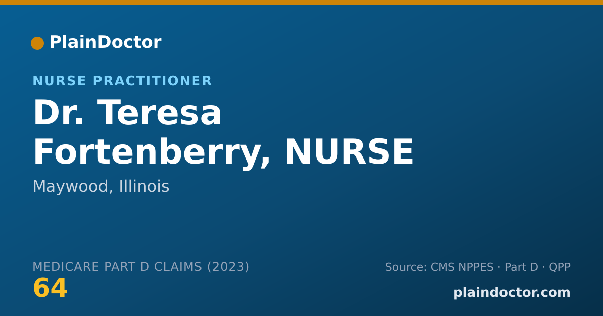 Shareable card for Teresa Fortenberry, NURSE PRACTITIONER - Nurse Practitioner, Maywood, IL