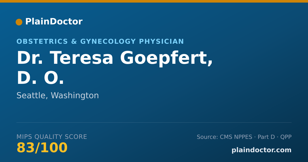 Shareable card for Teresa Goepfert, D. O. - Obstetrics & Gynecology Physician, Seattle, WA
