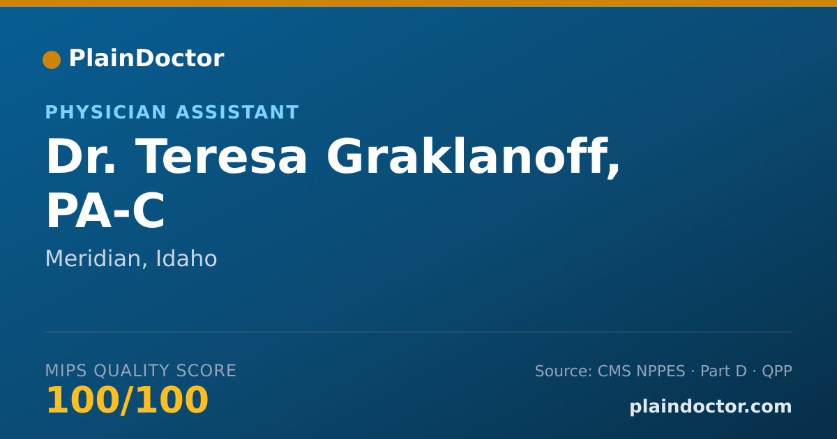 Shareable card for Teresa Graklanoff, PA-C - Physician Assistant, Meridian, ID