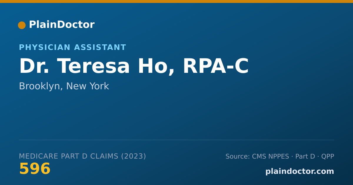 Shareable card for Teresa Ho, RPA-C - Physician Assistant, Brooklyn, NY