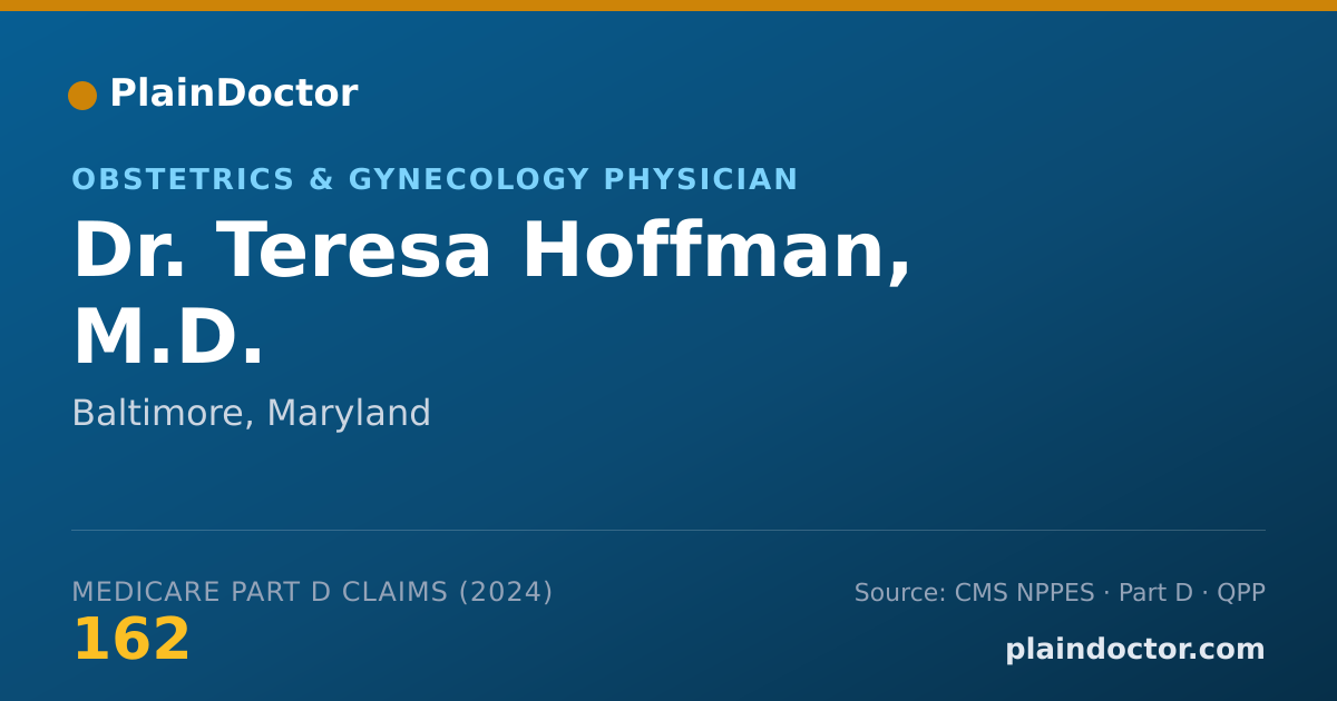 Shareable card for Teresa Hoffman, M.D. - Obstetrics & Gynecology Physician, Baltimore, MD
