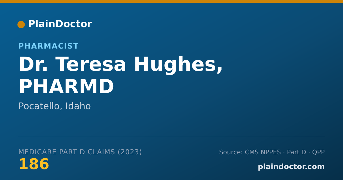 Shareable card for Teresa Hughes, PHARMD - Pharmacist, Pocatello, ID