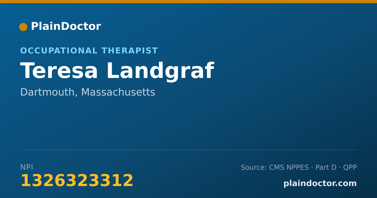 Shareable card for Teresa Landgraf - Occupational Therapist, Dartmouth, MA
