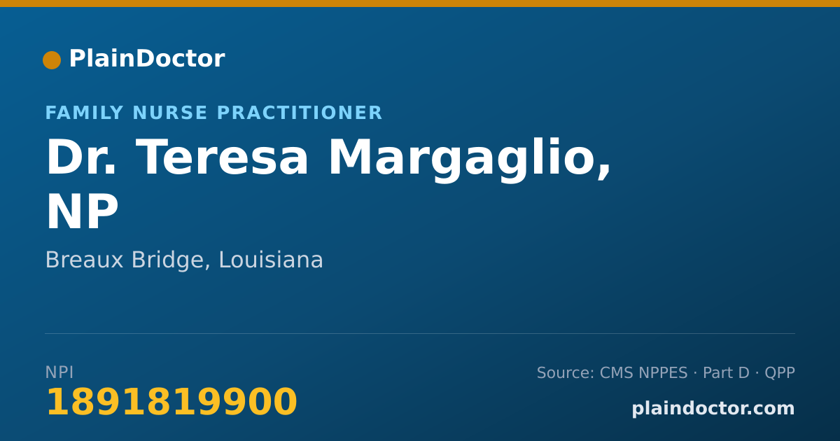 Shareable card for Teresa Margaglio, NP - Family Nurse Practitioner, Breaux Bridge, LA