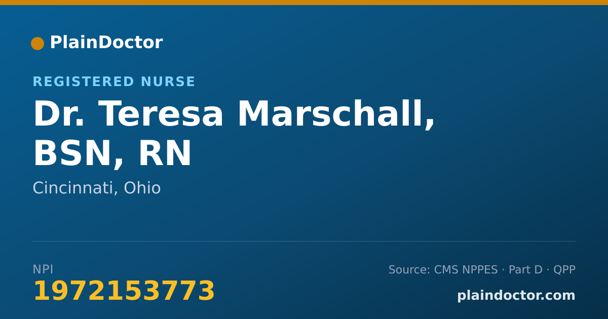 Shareable card for Teresa Marschall, BSN, RN - Registered Nurse, Cincinnati, OH
