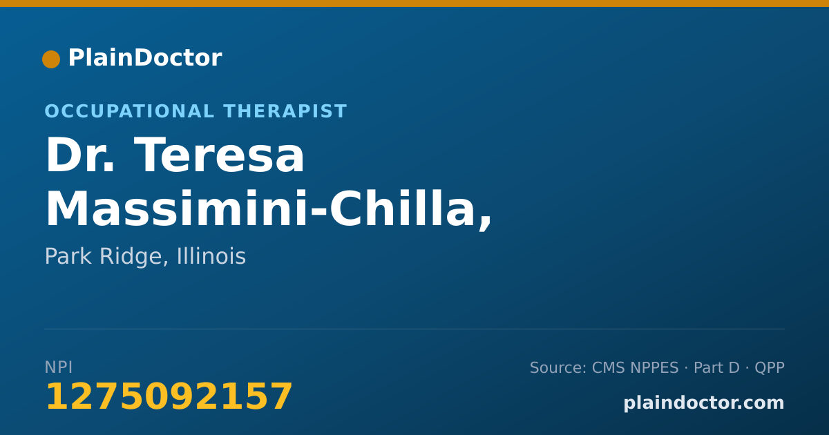 Shareable card for Teresa Massimini-Chilla, OTR/L - Occupational Therapist, Park Ridge, IL