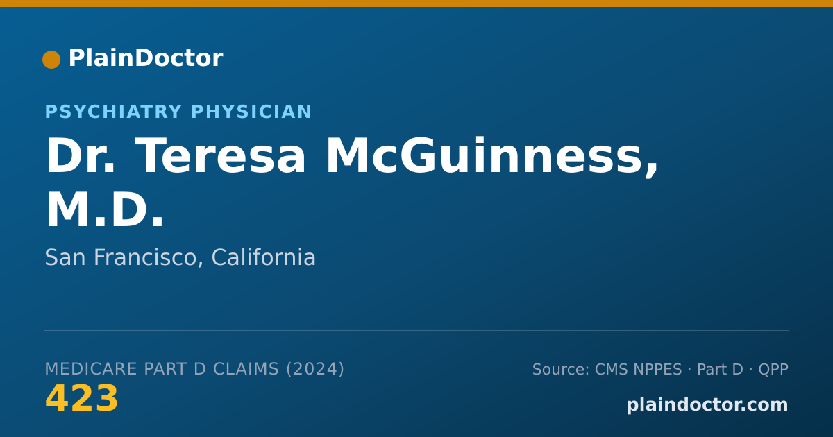 Shareable card for Teresa McGuinness, M.D. - Psychiatry Physician, San Francisco, CA