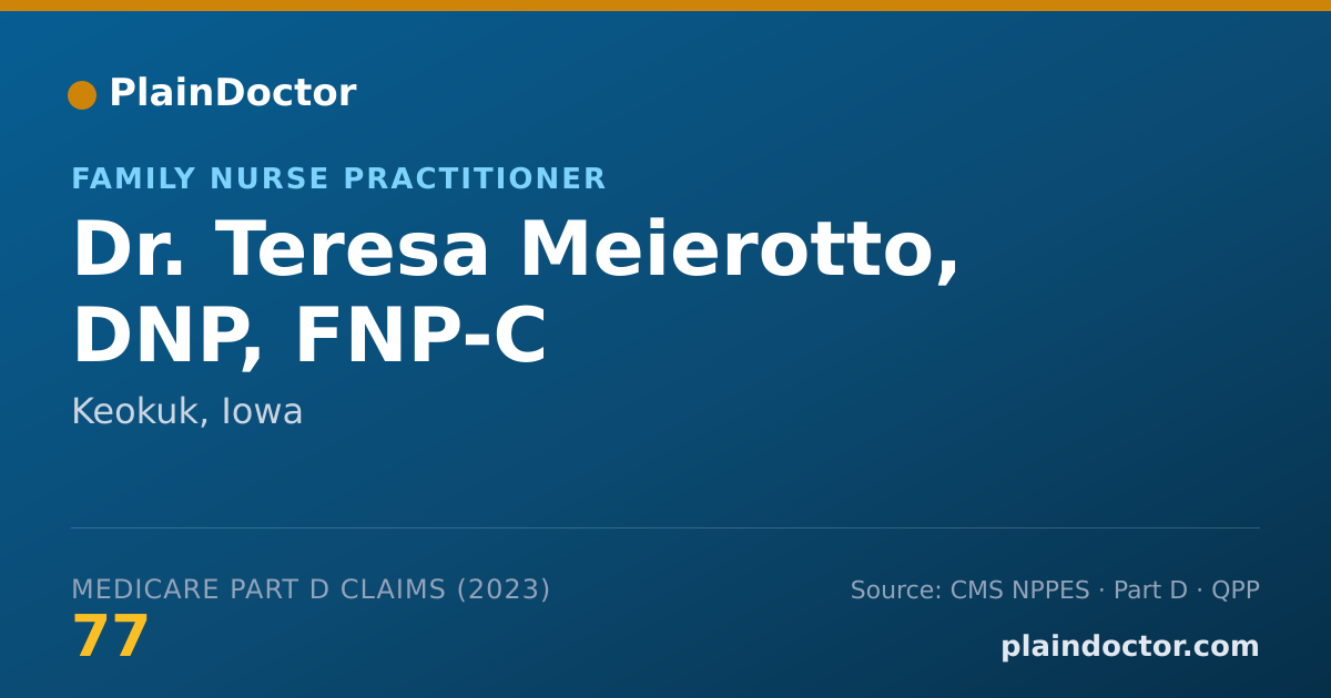 Shareable card for Teresa Meierotto, DNP, FNP-C - Family Nurse Practitioner, Keokuk, IA