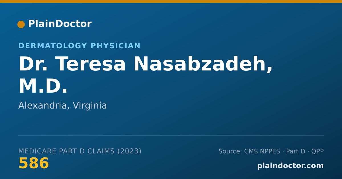 Shareable card for Teresa Nasabzadeh, M.D. - Dermatology Physician, Alexandria, VA