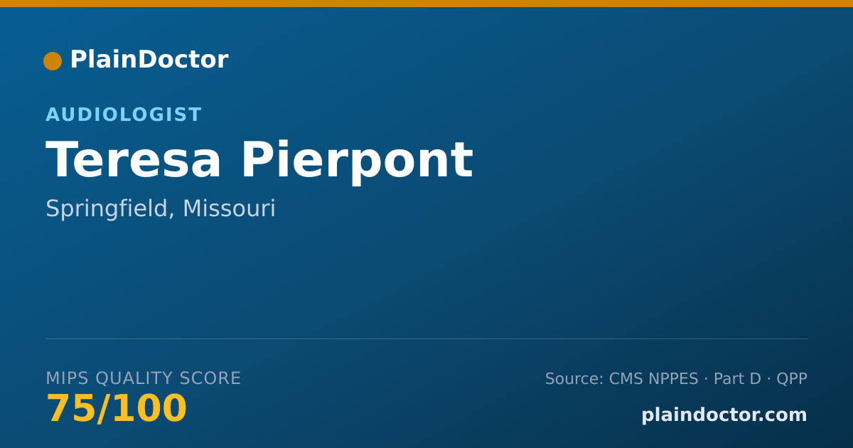 Shareable card for Teresa Pierpont - Audiologist, Springfield, MO