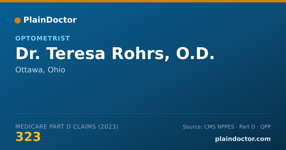 Shareable card for Teresa Rohrs, O.D. - Optometrist, Ottawa, OH