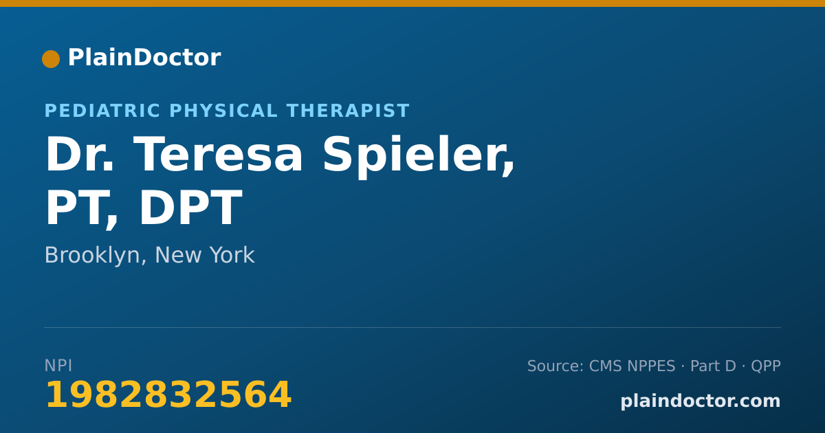 Shareable card for Teresa Spieler, PT, DPT - Pediatric Physical Therapist, Brooklyn, NY
