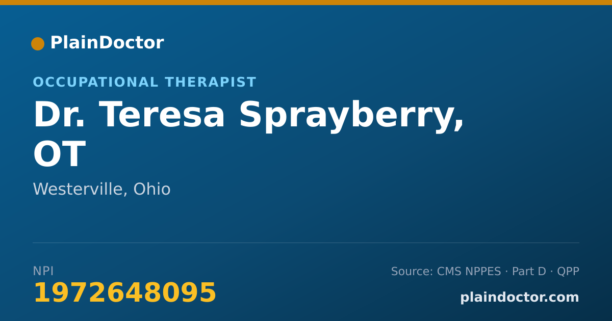 Shareable card for Teresa Sprayberry, OT - Occupational Therapist, Westerville, OH