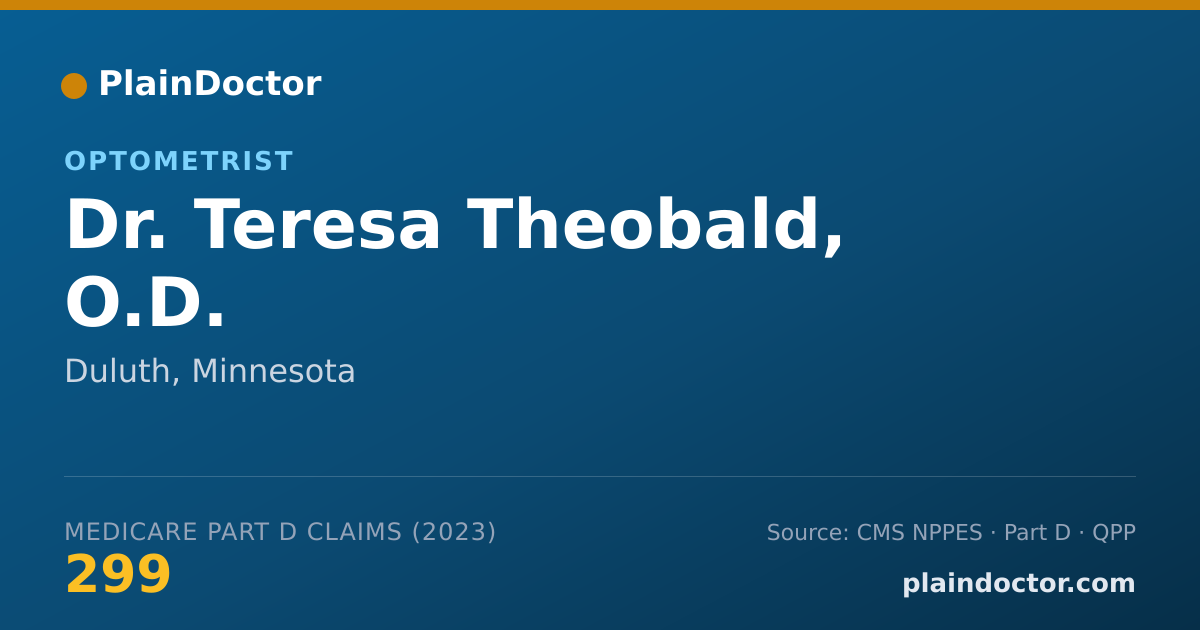 Shareable card for Teresa Theobald, O.D. - Optometrist, Duluth, MN