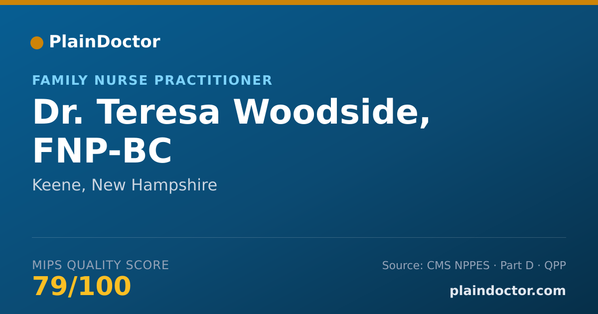 Shareable card for Teresa Woodside, FNP-BC - Family Nurse Practitioner, Keene, NH