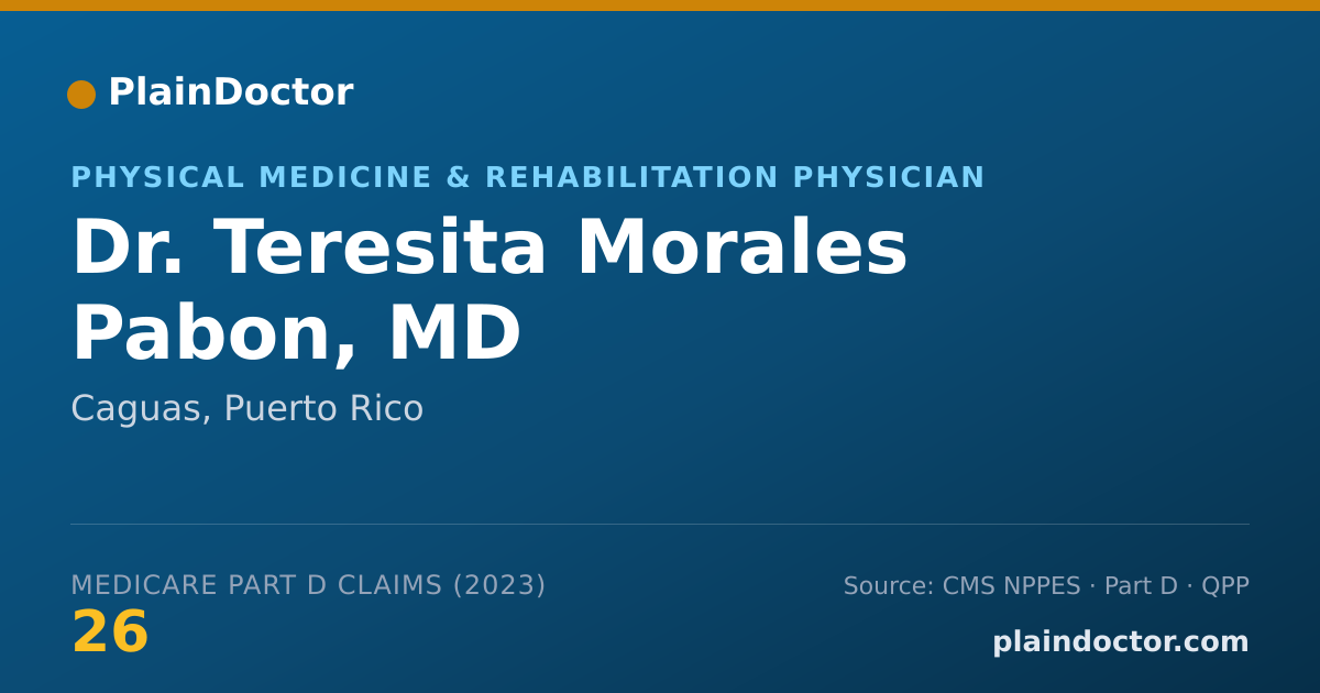 Shareable card for Teresita Morales Pabon, MD - Physical Medicine & Rehabilitation Physician, Caguas, PR