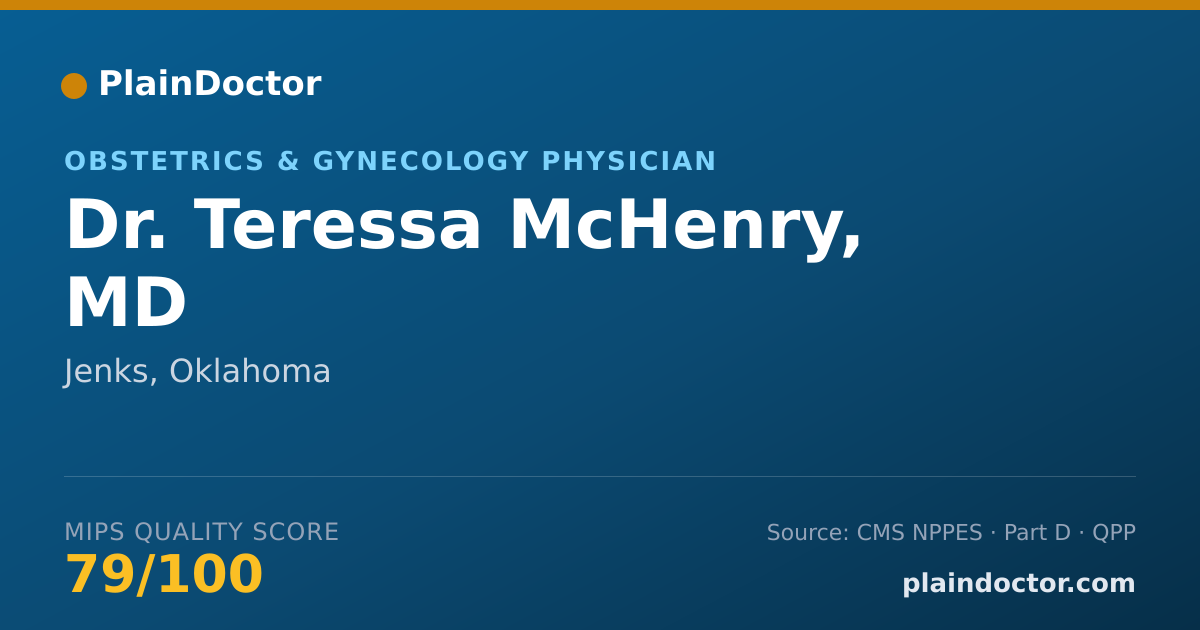 Shareable card for Teressa McHenry, MD - Obstetrics & Gynecology Physician, Jenks, OK