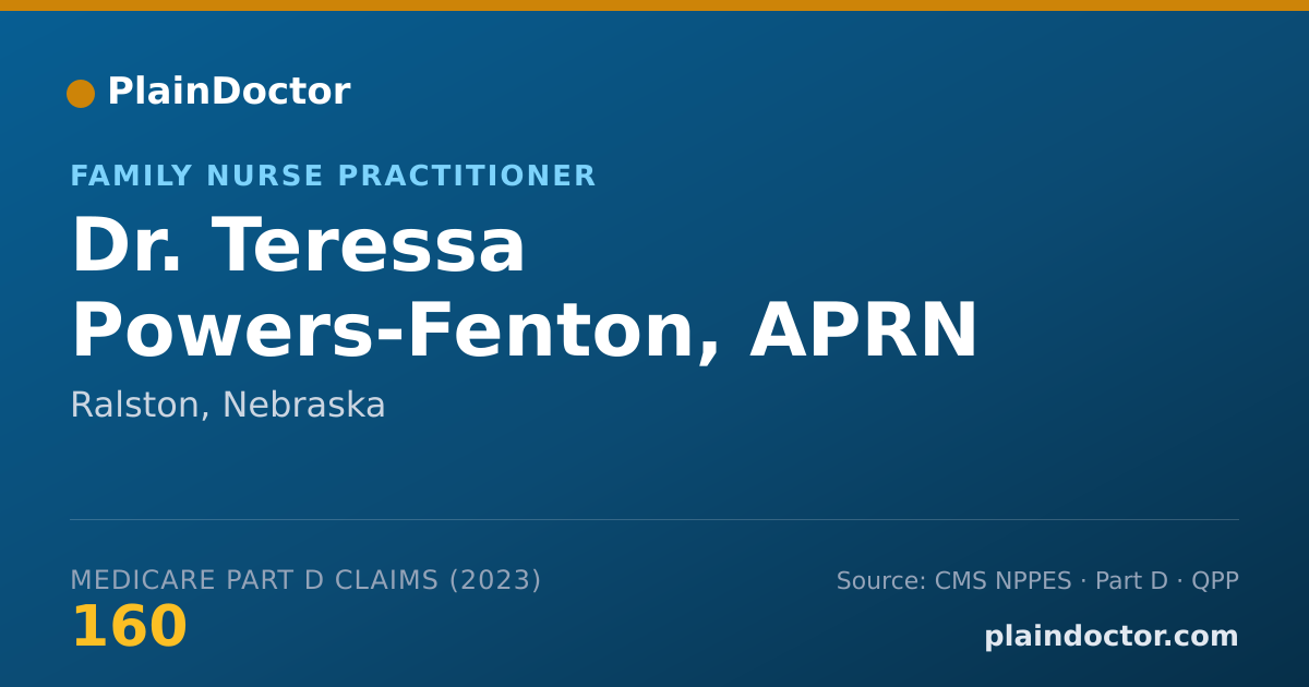 Shareable card for Teressa Powers-Fenton, APRN - Family Nurse Practitioner, Ralston, NE