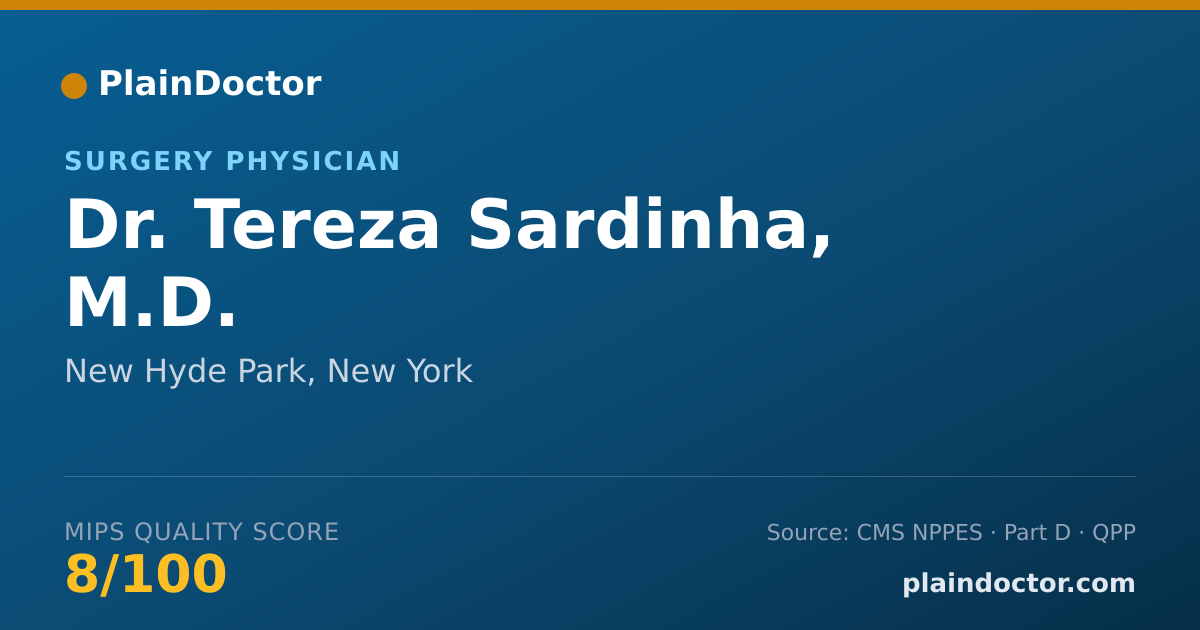 Shareable card for Tereza Sardinha, M.D. - Surgery Physician, New Hyde Park, NY