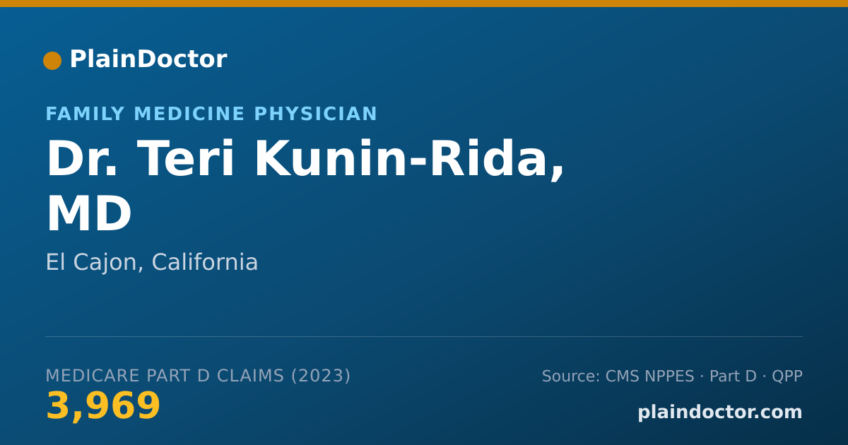 Shareable card for Teri Kunin-Rida, MD - Family Medicine Physician, El Cajon, CA