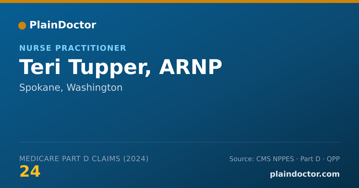 Shareable card for Teri Tupper, ARNP - Nurse Practitioner, Spokane, WA